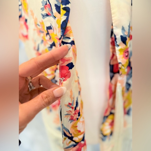 MIAMI for Francesca’s Boho Fringe Floral Kimono Open-Front Kimono Fringe Hem S - Picture 9 of 13